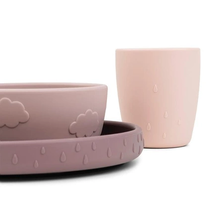 Done by Deer Zestaw Obiadowy z Przyssawką Stick&Stay Powder