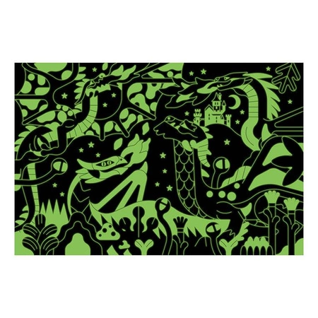 Mudpuppy Puzzle świecące w ciemności Smoki 100 elementów 5+