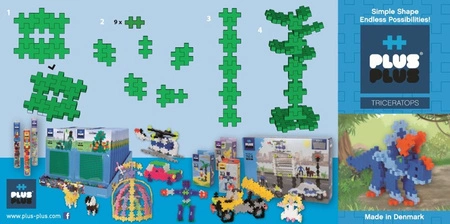 Plus-Plus, Mini Tuba Triceratops - 100 szt