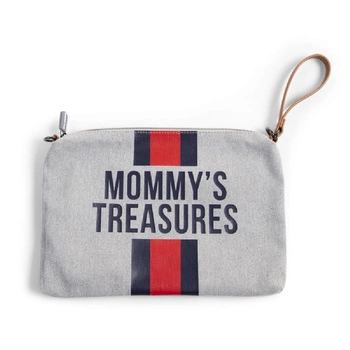 Childhome Torebka Mommy's Treasures Paski Granatowo-Czerwone