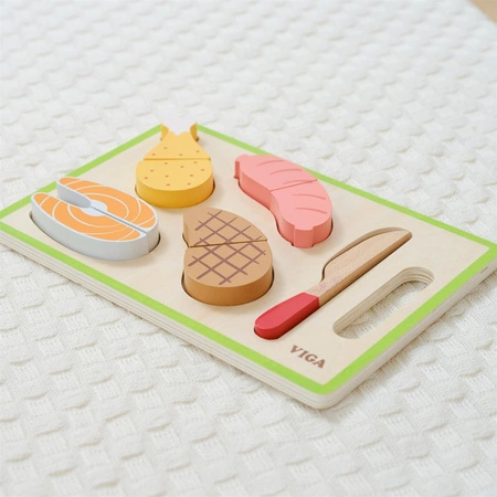 VIGA Zestaw do Krojenia Mięsa – Realistyczna Zabawa w Kuchnię