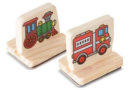 Stempelki Mój pierwszy drewniany zestaw pieczątek Pojazdy Melissa and Doug 12391-MD