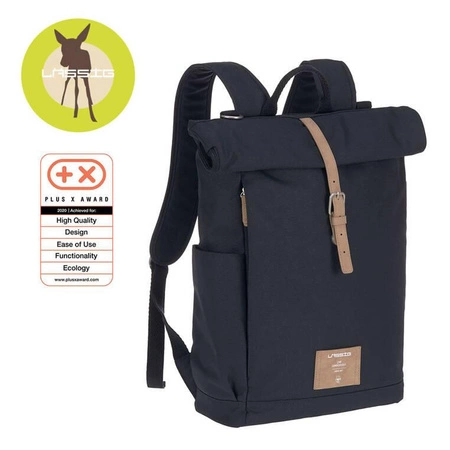 Lassig Green Label Plecak dla mam z akcesoriami Rolltop Backpack night blue