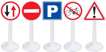 WOOPIE Zestaw Edukacyjny Mini Znaków Drogowych 16 el. + Samochodzik