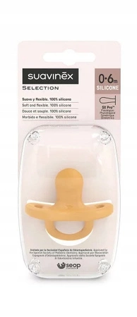 Smoczek 100% silikonowy 0-6m fizjologiczny sx pro colour essence musztardowy Suavinex
