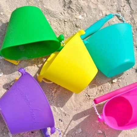 Składane wiaderko do wody i piasku Scrunch Bucket - Pastelowy Żółty
