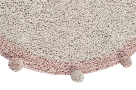 Lorena Canals Dywan bawełniany Bubbly Vintage Nude Ø 120 cm