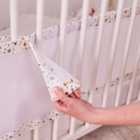 Oddychający ochraniacz do łóżeczka Pur Air PurFlo - Scandi Spot