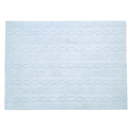 Lorena Canals Dywan bawełniany Trenzas Soft Blue 120 x 160 cm