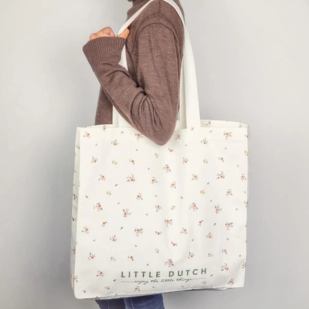 Little Dutch Torba bawełniana Flowers White