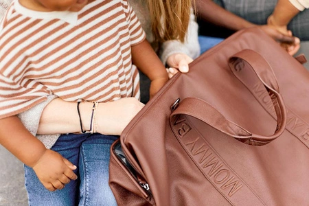 Childhome Torba Mommy Bag Signature Vegan Leather Dark Brown