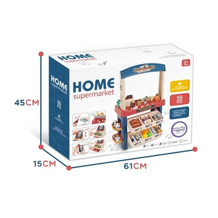 WOOPIE Sklep Supermarket z Lodami i Słodyczami Światło Dźwięk + 55 Akc.