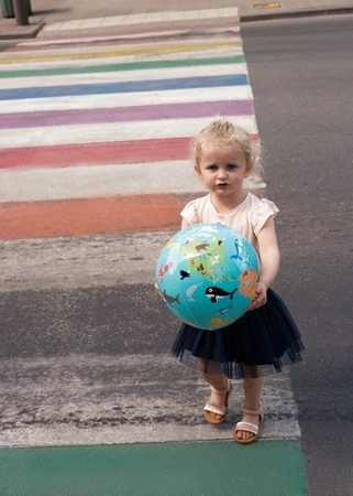 Scratch, Piłka dmuchana Mapa Świata 40 cm