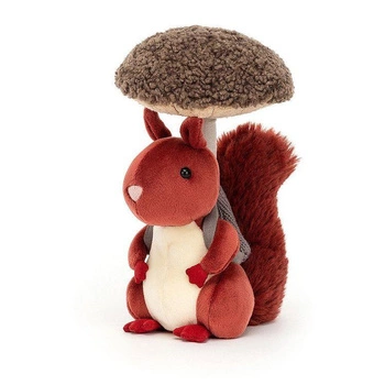 JellyCat Wiewiórka z grzybem 20cmx9cm