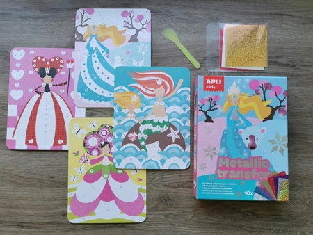 Zestaw artystyczny kalkomanii z folią Apli Kids - Księżniczki