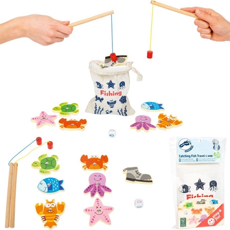 Magnetyczne wędkowanie W jeziorze 11366-Small Foot, zręcznościowe gry dla dzieci