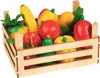 Drewniane owoce i warzywa w skrzyneczce, 51658-Goki, zabawa w sklep