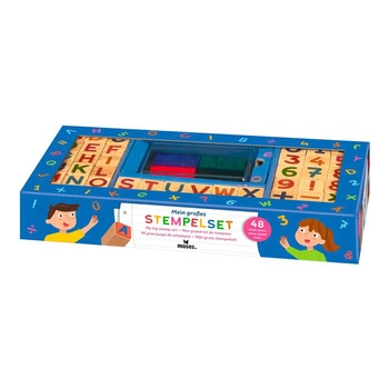 Stempelki Drewniane - Alfabet, Cyfry, Znaki Interpunkcyjne - Zestaw