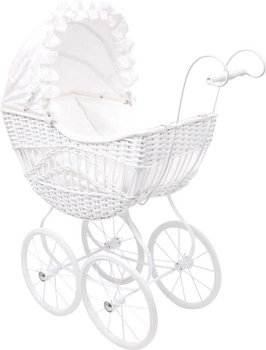 Wiklinowy wózek dla lalek, "Evelyn", 8770-small foot design, zabawki dla dziewczynek
