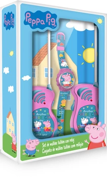 Walkie Talkie Peppa Pig z zegarkiem cyfrowym PP17047