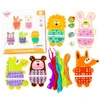 TOOKY TOY Drewniana Gra Zręcznościowa Zwierzątka do Sznurowania 5w1