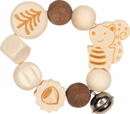 Grzechotka dla dzieci z dzwoneczkiem Mała wiewióreczka 765090-Heimess Nature, prezent dla niemowlaka