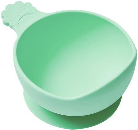Nana's Manners GREEN Miska silikonowa z przyssawką i uchwytem