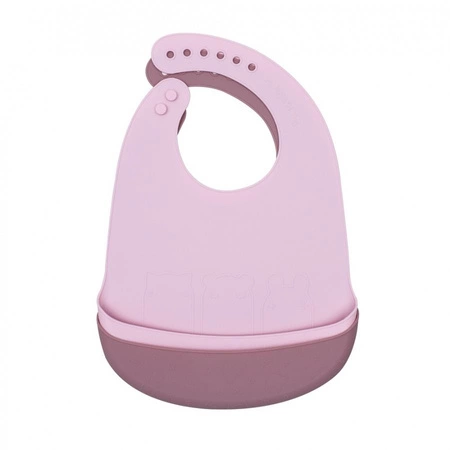 Zestaw śliniaków silikonowych z kieszonką We Might Be Tiny - Dusty Rose + Powder Pink