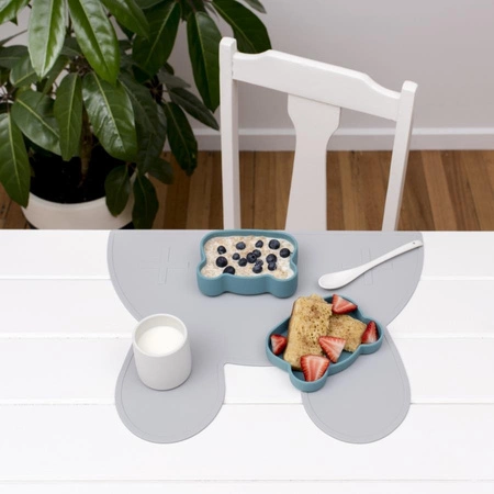 Zamykany silikonowy pojemnik Króliczek We Might Be Tiny - Dark Grey