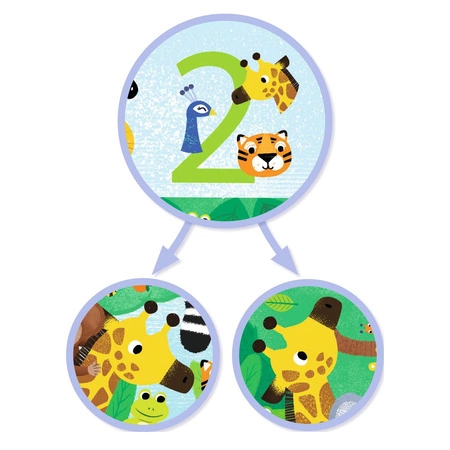 Puzzle kartonowe gigant "DŻUNGLA 1 do 10" DJ07148