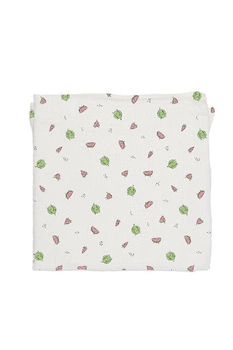 Baby Bites Pieluszka muślinowa 120 x 120 cm Watermelons White