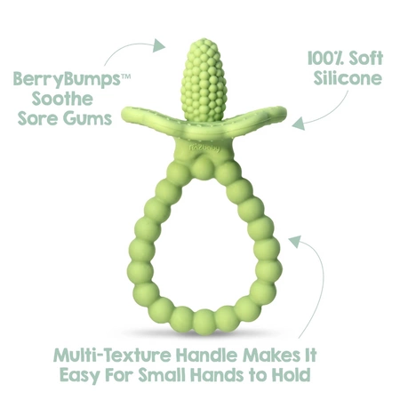 Gryzak silikonowy Soczysta Malina Plus, zielony, RazBaby
