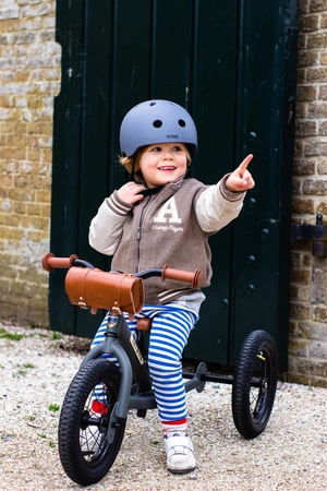 Kask dziecięcy na rower rolki deskorolkę hulajnogę szary XS Trybike