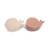 Filibabba Zestaw 2 mini pudełek na przekąski Wieloryb Blush