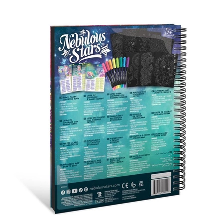Kolorowanki z czarnymi kartkami i pisakami M Coralia Nebulous Stars