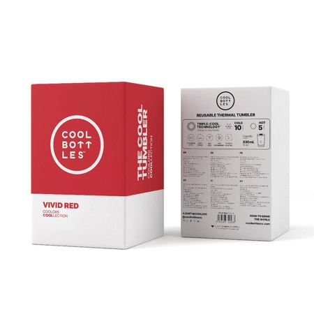Cool Bottles Kubek termiczny 330 ml Triple cool Vivid Red