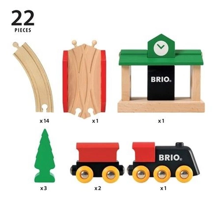 BRIO Classic Kolejka Drewniana Ósemka