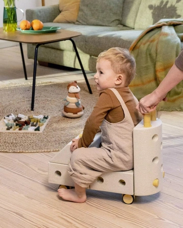 MODU Explorer set - Kreatywne klocki rozwijające motorykę dużą, Sand Grey / Honey Yellow