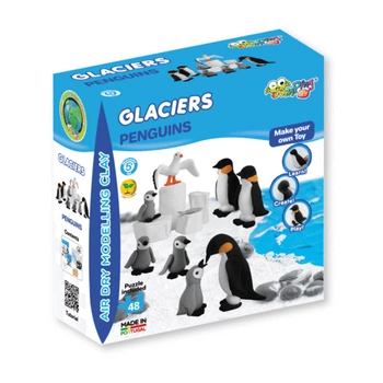Jumping Clay | Zestaw kreatywny Lodowiec - Pingwiny