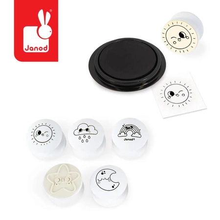 Zestaw kreatywny Stempelki Słodkie sny 18 m+, Janod KOLEKCJA 2022