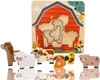 Puzzle warstwowe zwierzątka na farmie