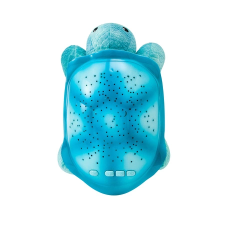 Cloud b® Twinkling Twilight Turtle™ Aqua - Lampka nocna z projekcją świetlną - Żółw niebieski
