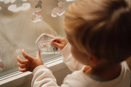 Little Dutch Naklejki wielokrotnego użytku na okno X-MAS 121034