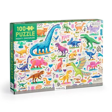 Mudpuppy Puzzle Potężne dinozaury 100 elementów 5+