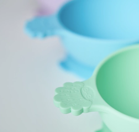 Nana's Manners GREEN Miska silikonowa z przyssawką i uchwytem