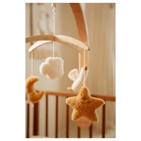 Little Dutch Karuzela do łóżeczka drewniana Newborn Naturals FSC