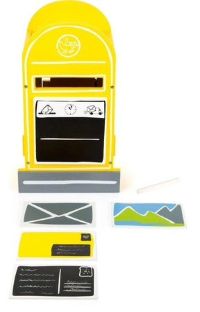 Żółta skrzynka pocztowa 11188-Small Foot, zestaw kreatywny