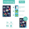 Mudpuppy Puzzle-kartka z życzeniami Kosmos 12 elementów 3+