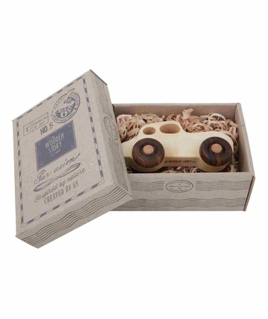 Drewniana Zabawka na Kółkach Auto Retro