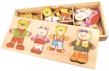 Układanka do ubierania Wesoła Rodzina Misiów